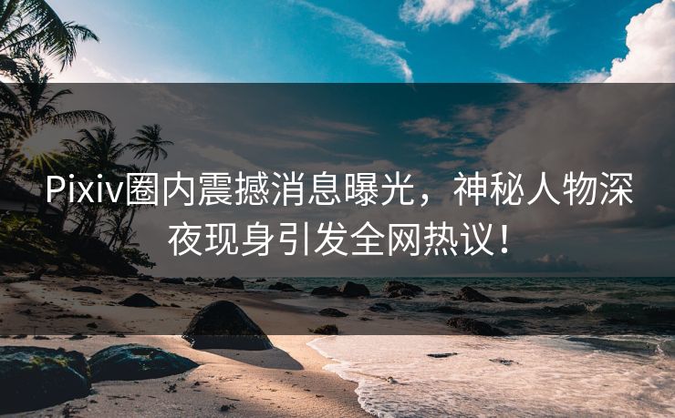 Pixiv圈内震撼消息曝光，神秘人物深夜现身引发全网热议！